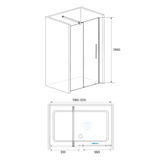 Душевая дверь RGW TO-18B 41071812-14 120см чёрный